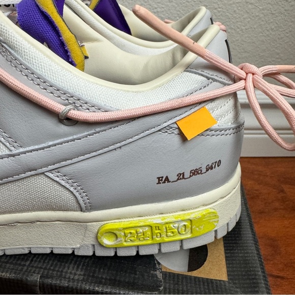 Nike Dunk Low Off-White Lot 24 Size 11 - Picture 4 of 14